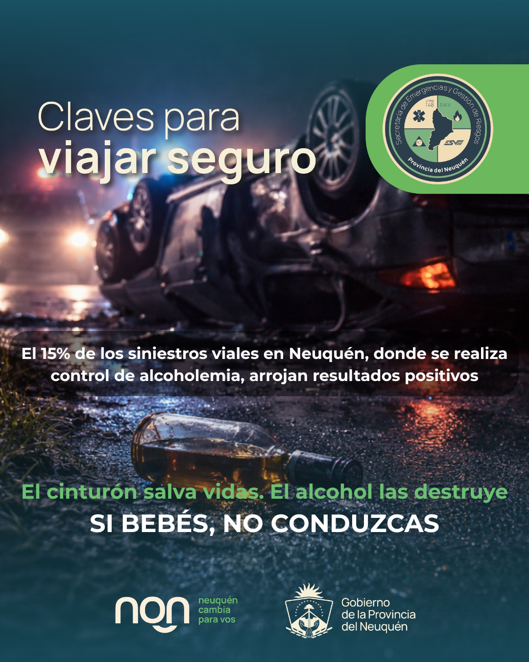 No beba añl conducri 